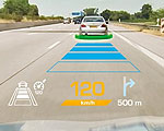 HUD Prototype Overlays the Directions on the Road Ahead