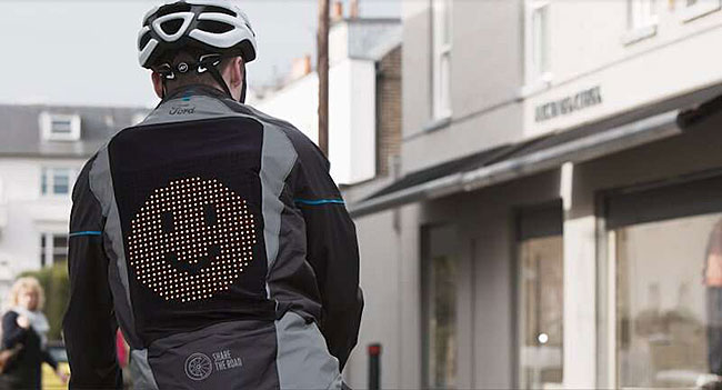 Emoji Jacket Improve Cyclist Safety