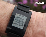 Pebble Smartwatch Displays Email