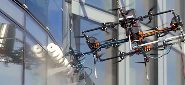 Aerone window cleaning drone