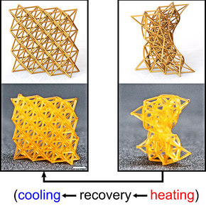4D Metamaterial Shifts Form When Heated
