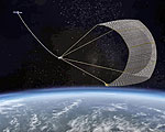 Gathering Space Junk with a Giant Net