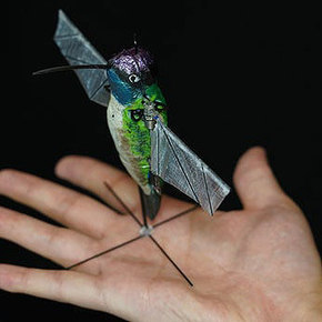 Hummingbird-Inspired Drone Hovers and Turns