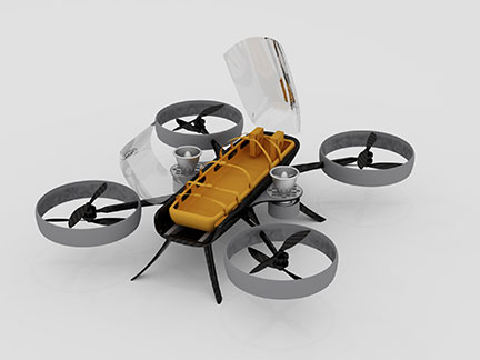 Ambulance Drone Carries People to Safety