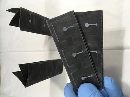 Foldable Bacteria-Powered Battery