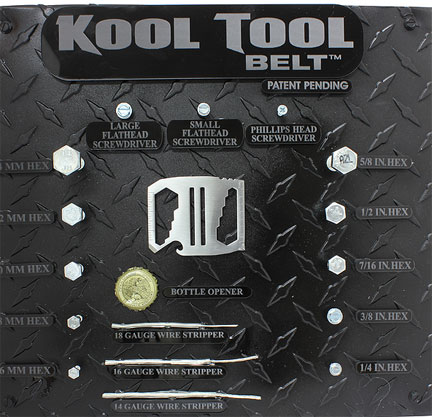 Kool Tool Belt Packs Tools in the Buckle