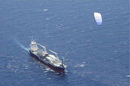 Largest Kite Propelled Ship Yet