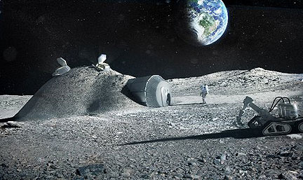 Next Moon Base Could be Printed Using Moon Dirt