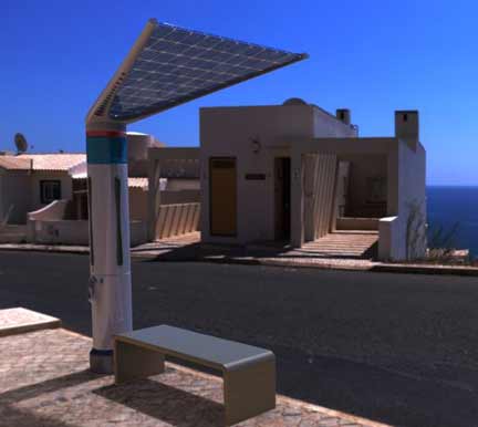 Solar Powered Water Dispensing Shelter