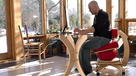 Sprang Chair Encourages Active Sitting