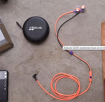 Zipbuds Slide Keeps Earbuds Tangle-Free