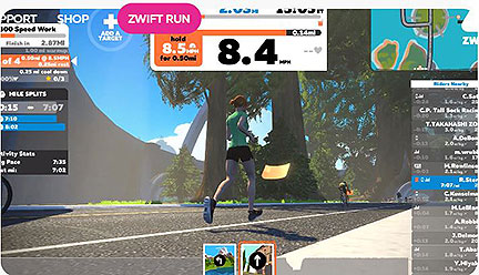 Zwift Run Pod Tracks Time on Virtual Roads