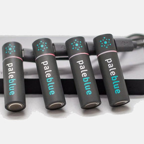 Pale Blue USB Rechargable Batteries