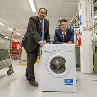 Plastic Lightens Washing Machines