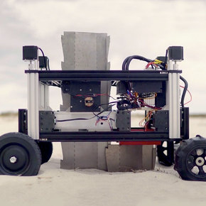 Romu Robot Installs Anti-Erosion Walls