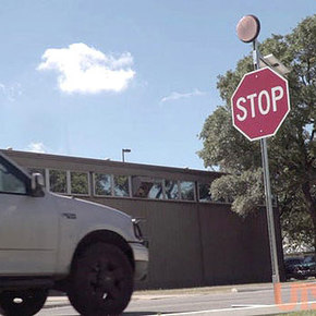 Smart Stop Sign Detects Approaching Cars