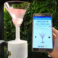 Vocktail Glass Mixes Drinks with an App